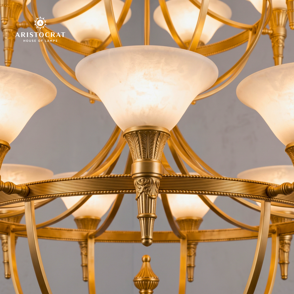 3-Tier Mediterranean 24-Light Grand Chandelier for High Ceilings | CL#AA-10137